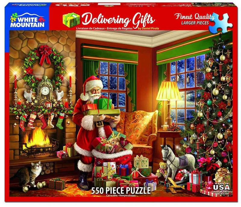 White Mountain Puzzles: Delivering Gifts - 550 Piece Puzzle