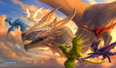 GamerMats: 'Baby Dragons in Flight' 14"x24"&1/8" Stitched Gaming Playmat 