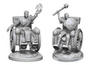 D&D Nolzur's Marvelous Miniatures: Human Clerics in Combat Wheelchair - Wave 18 Unpainted (WZK90523) 