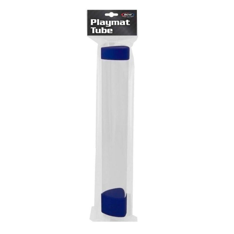 BCW Supplies: Clear Playmat Tube with Dice Cap - Blue