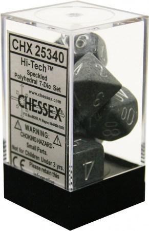 Chessex: Speckled High Tech Gray w/ White - Polyhedral Dice Set (7) - CHX25340