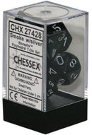 Chessex: Borealis Smoke w/ Silver - Polyhedral Dice Set (7) - CHX27428