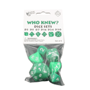 Who Knew? Dice Sets - Green w/ White