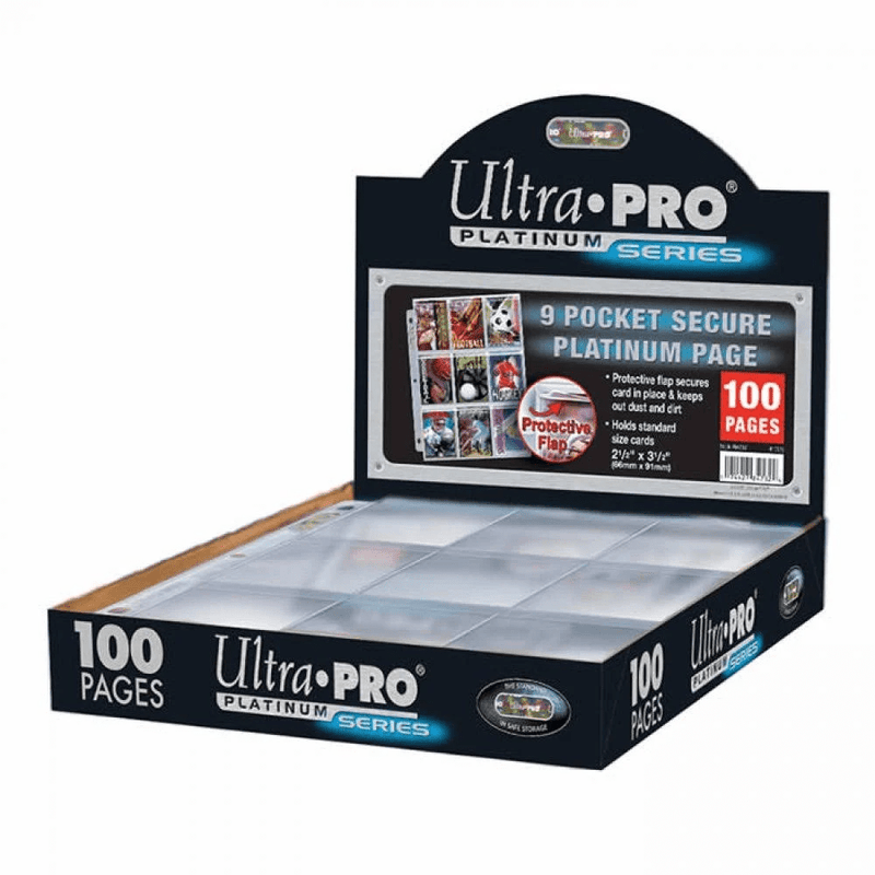 Ultra Pro: 9-Pocket Secure Platinum Binder Pages for Standard Size Cards (100) 