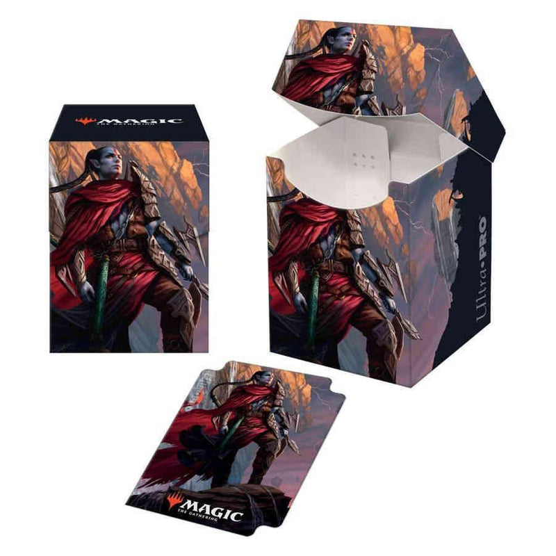 Ultra Pro: Pro-100+ Deck Box - with 100 Matching Sleeves - Zendikar Rising V2 'Anowon' - for Magic the Gathering Sleeves 