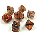 Chessex: Nebula Copper-Matrix w/ Orange Lab Polyhedral Dice Set (7) (CHX30040)
