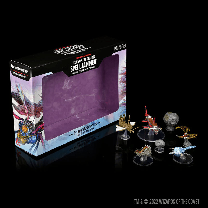 D&D Icons of the Realms: Ship Scale - Spelljammer Adventures in Space - Asteroid Encounters - Premium Painted Figure Set 