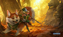 GamerMats: 'Corgi and Elf' 14"x24"&1/8" Stitched Gaming Playmat 