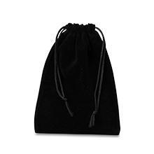 Tiny Velour Dice Bag Black