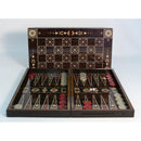 15" Flower Decoupage Backgammon & Chess Set 