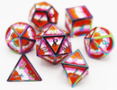 Foam Brain Games: Community Lesbian Pride Flag RPG Metal Dice Set 