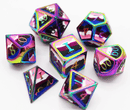 Foam Brain Games: Genderfluid Pride Flag RPG Metal Dice Set 
