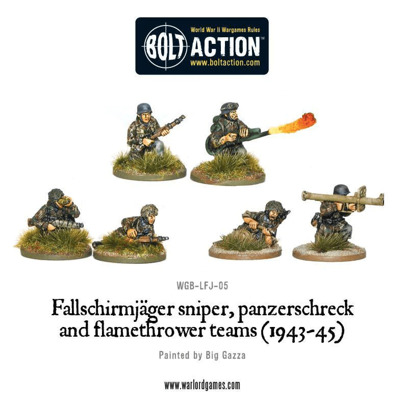 Fallschirmjager Sniper, Panzerschreck and Flamethrower 