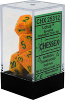 Chessex: Speckled Lotus Yellow w/ Green - Polyhedral Dice Set - CHX25312