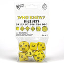 Who Knew? Dice Sets - Yellow w/ Black