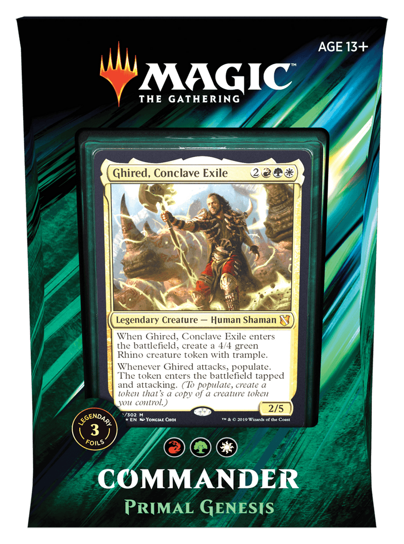 Magic the Gathering: Commander 2019 Deck Trading Card Games Primal Genesis 