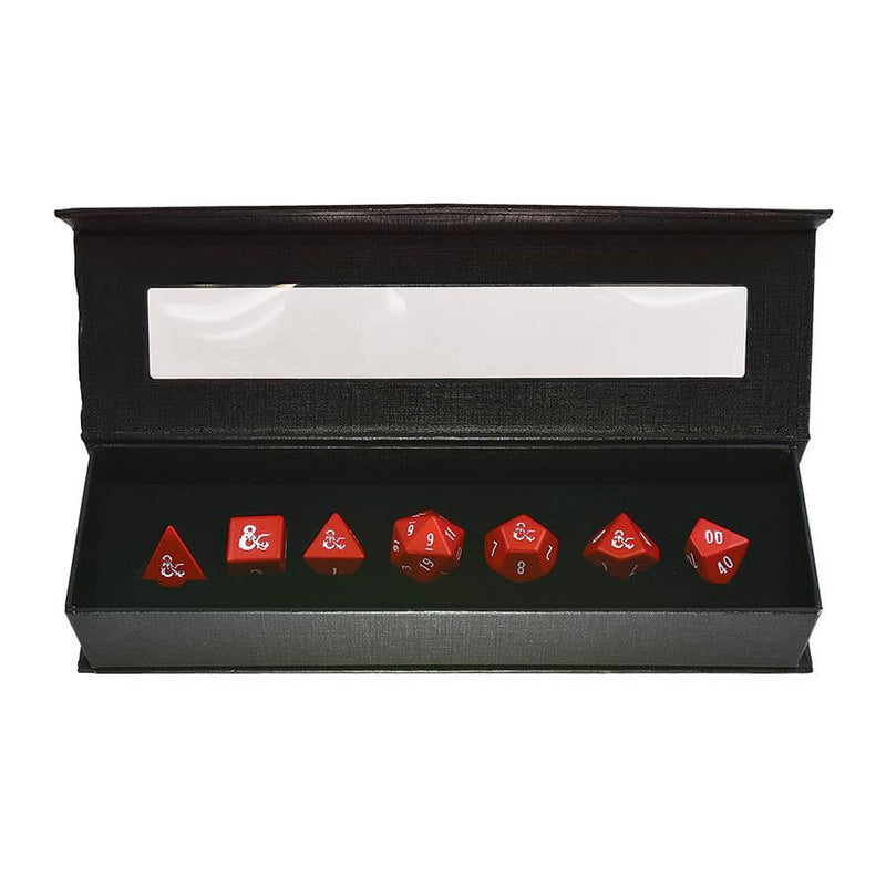Ultra Pro: Dungeons & Dragons - Heavy Metal Dice 7-Set - Red And White 