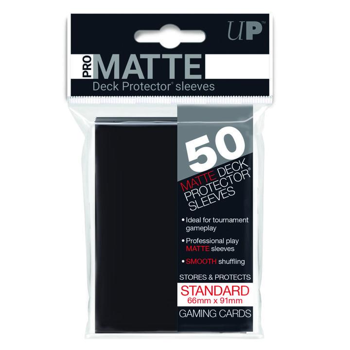 Ultra Pro: PRO-Matte Deck Protector Sleeves - Standard Size Black (50)