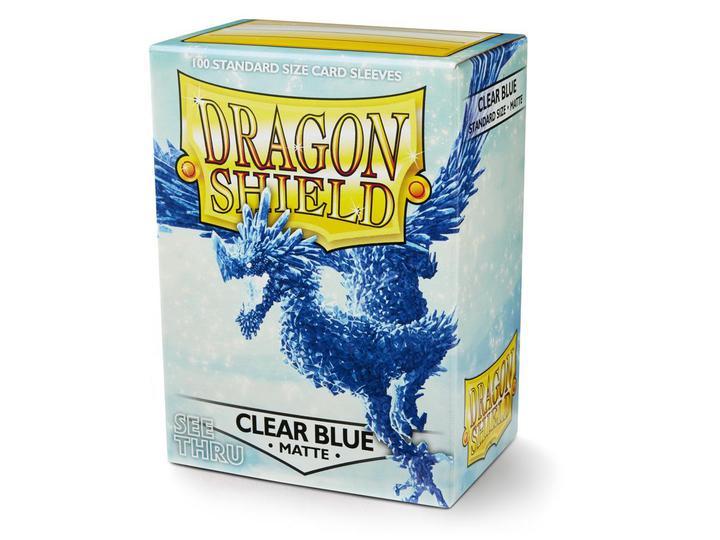 Dragon Shield: Deck Protector Sleeves - Standard Size Matte Clear Blue (100)