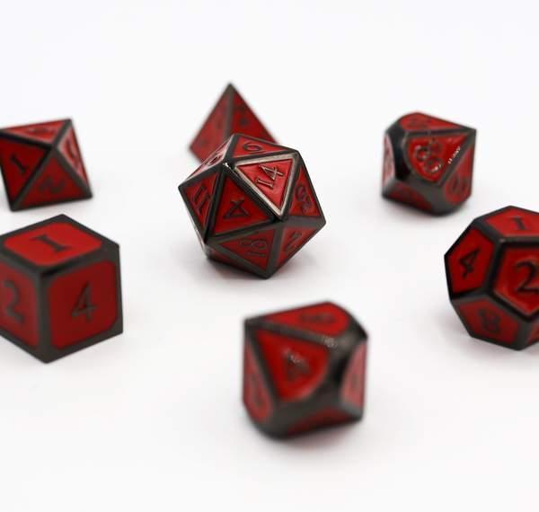 Foam Brain Games: Midnight Metal with Red RPG Dice Set 
