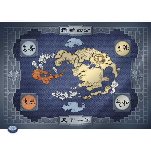 Avatar Legends: The RPG - Four Nations Cloth Map & White Lotus Pai Sho Tile 