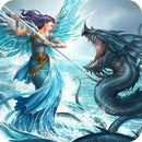 GamerMats: Dragon Art Coaster - 'Aquatic Angel'