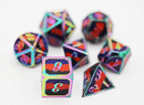 Foam Brain Games: Poly Pride Flag RPG Metal Dice Set 