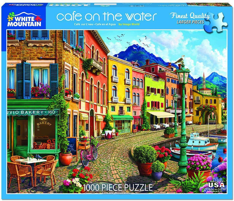 White Mountain Puzzles: Cafe on the Water - 1000 Piece Puzzle