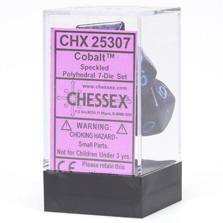 Chessex: Speckled Cobalt Purple w/ Blue - Polyhedral Dice Set (7) - CHX25307