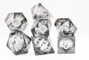 Foam Brain Games: Sharp Edge Dice - Black Liquid Core 