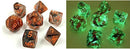 Chessex: Nebula Copper Matrix Orange - Polyhedral Dice Set (7) - CHX30040U