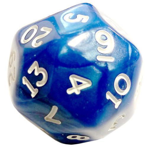 Chessex: Pearlescent Blue w/ White D30