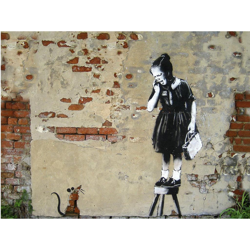 Girl on a Stool - Banksy Urban Art Graffiti 1000-Piece Puzzle 
