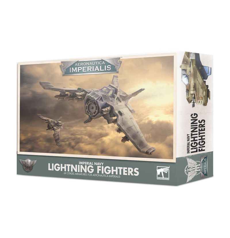 Games Workshop: Aeronautica Imperialis - Imperial Navy - Lightning Fighters (500-28) Tabletop Miniatures 