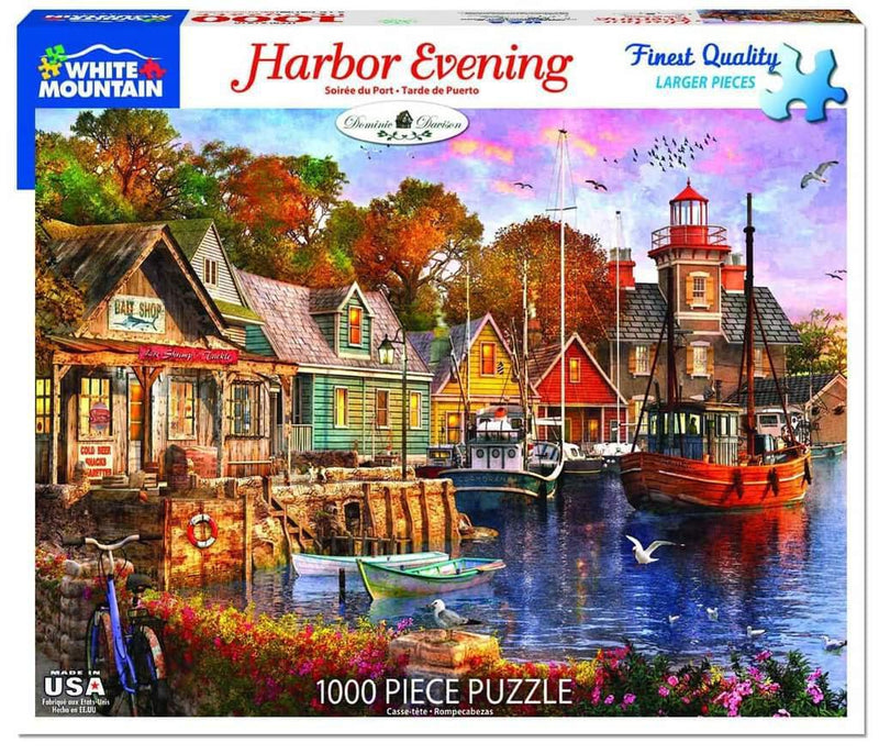 White Mountain Puzzles: Harbor Evening - 1000 Piece Puzzle