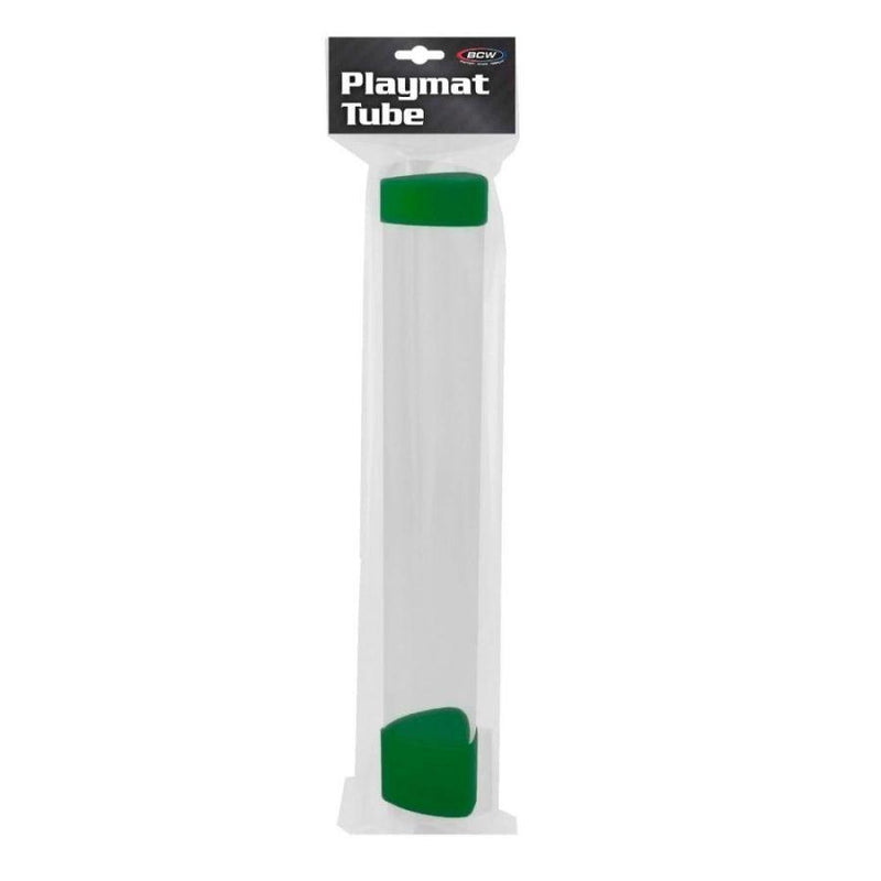BCW Supplies: Clear Playmat Tube with Dice Cap - Green