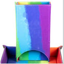 Metallic Dice Games: Fold Up Velvet Dice Tower - Rainbow