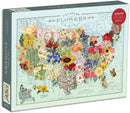 Galison Puzzles: USA State Flowers - Wendy Gold 1000 Piece Puzzle