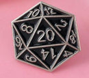 Silver D20 Enamel Pin