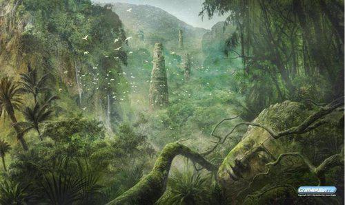 GamerMats: 'Forest' 14"x24"&1/8" Stitched Gaming Playmat 