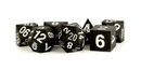 Metallic Dice Games: Gold Scatter - Sharp Edge Silicone Rubber Polyhedral Dice Set (7) 