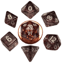 Metallic Dice Games: Ethereal Black 10mm - Mini Polyhedral Dice Set (7)