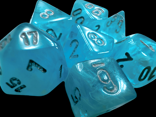 Chessex: Luminary Sky w/ Silver - Mini Polyhedral Dice Set (7) - CHX20566 