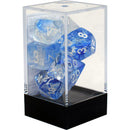 Chessex: Nebula Dark Blue w/ White - Polyhedral Dice Set (7) - CHX27466