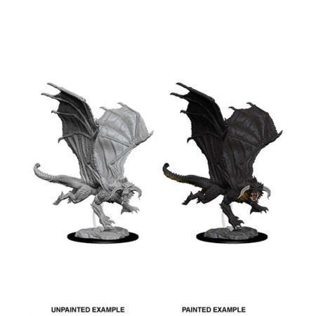 D&D Nolzur's Marvelous Miniatures: Young Black Dragon - Unpainted (WZK73682)