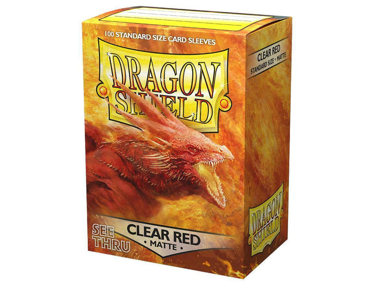 Dragon Shield: Deck Protector Sleeves - Standard Size Matte Clear Red (100) 