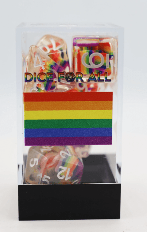 Foam Brain Games: Community Lesbian Pride Flag RPG Dice Set 