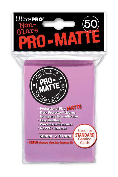 Ultra Pro: PRO-Matte Deck Protector Sleeves - Standard Size Pink (50)