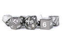 Metallic Dice Games: Sterling Gray Metal 16mm - Polyhedral Dice Set (7)