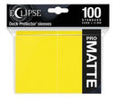 Ultra Pro: Eclipse PRO-Matte Deck Protector Sleeves - Standard Size Lemon Yellow (100) 66mm x 91mm 